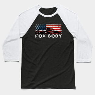 Mustang Foxbody American Fox body stang Muscle classic Car 5.0L Baseball T-Shirt